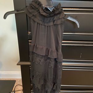 Vguc Sisley Benetton black lace top